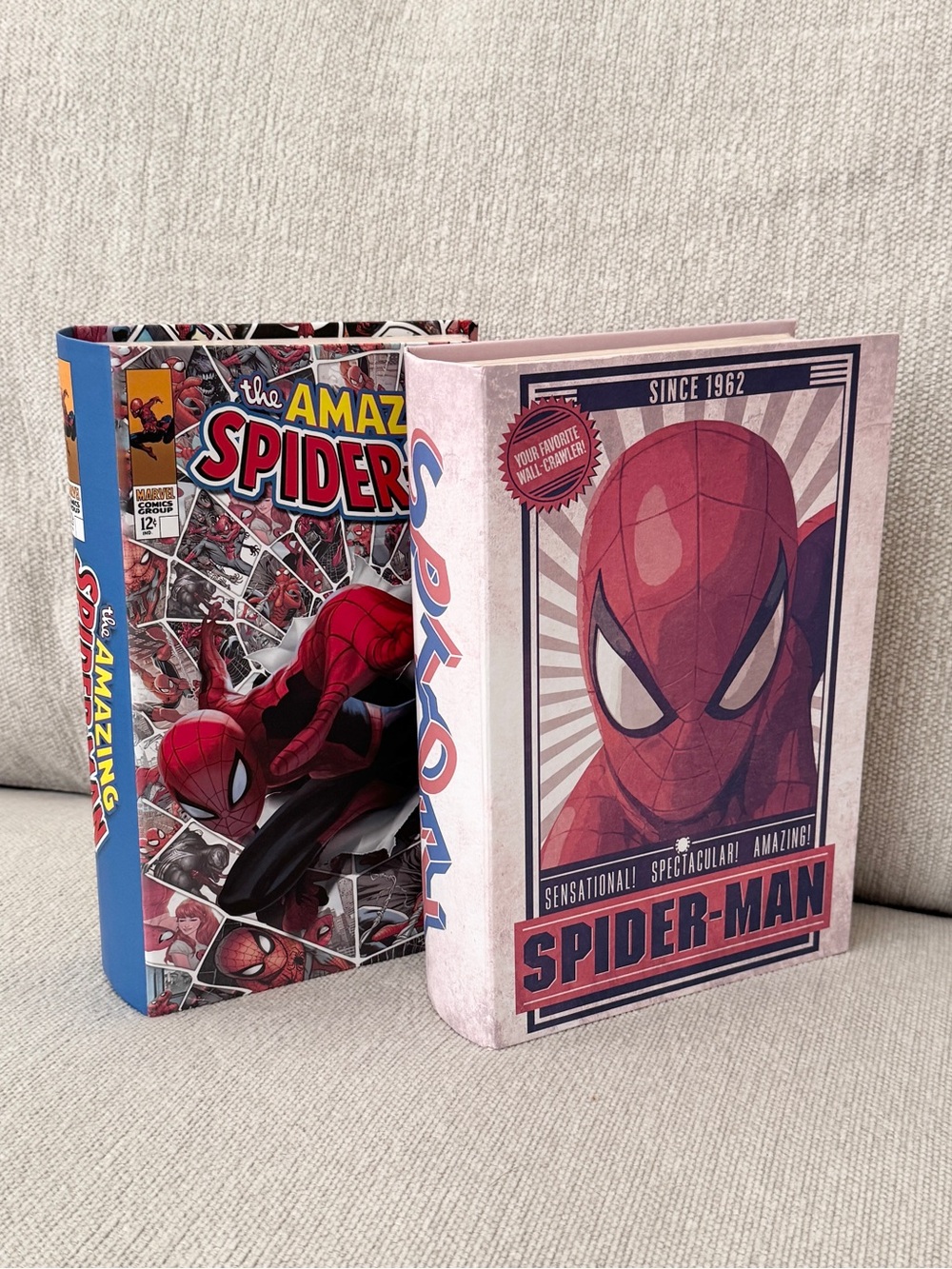 Marvel Spider-Man Decorative Storage Boxes in Red, Blue, White
